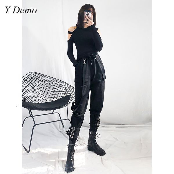 hiphop boot cut women lace-up buckles cool female strap boots pants 200930, Black;white
hiphop boot cut women lace-up buckles cool female strap boots pants 200930, Black;white
