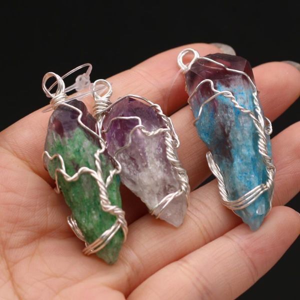 charms natural semi-precious stone pendant irregular crystal bud 16x40-18x55mm for jewelry making necklaces accessories gift, Bronze;silver
charms natural semi-precious stone pendant irregular crystal bud 16x40-18x55mm for jewelry making necklaces accessories gift, Bronze;silver