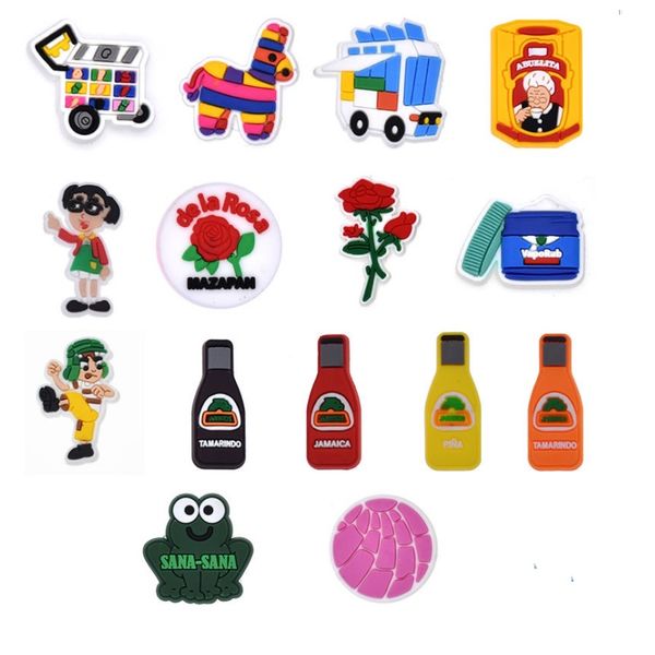 party favor cartoon character pvc rubber shoe charms shoes accessories buckle clog fit wristband croc buttons shoe's decoration, White;pink
party favor cartoon character pvc rubber shoe charms shoes accessories buckle clog fit wristband croc buttons shoe's decoration, White;pink