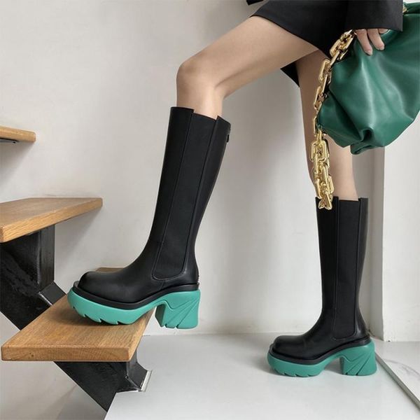 boots designer knee-high women natural genuine leather chunky heels goth shoes 2021 winter round toe 42, Black
boots designer knee-high women natural genuine leather chunky heels goth shoes 2021 winter round toe 42, Black
