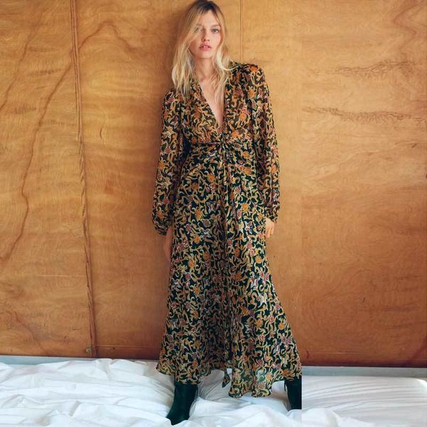 inspired woman v-neck long sleeves knot dress paisley women new spring summer maxi slit front ladies 210412, Black;gray
inspired woman v-neck long sleeves knot dress paisley women new spring summer maxi slit front ladies 210412, Black;gray