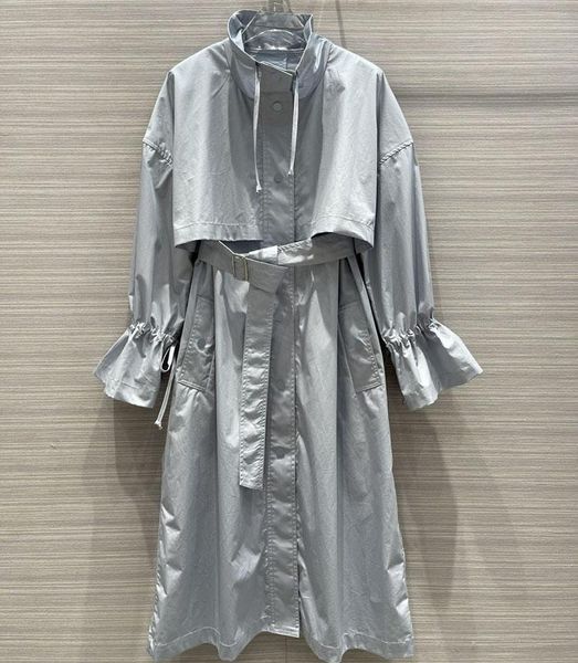 women's trench coats 2021 fashion runway design solid single breasted belt spring thin coat women stand collar flare sleeve loose s108, Tan;black
women's trench coats 2021 fashion runway design solid single breasted belt spring thin coat women stand collar flare sleeve loose s108, Tan;black