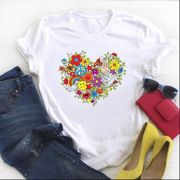 womens women cartoon floral love peace fashion short sleeve ladies summer t tee female shirt clothes graphic, White
womens women cartoon floral love peace fashion short sleeve ladies summer t tee female shirt clothes graphic, White