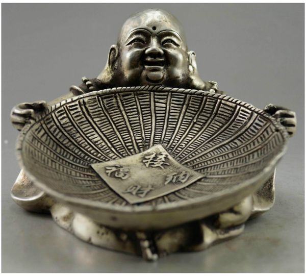 collectible decorated old handwork tibet silver carve buddha hold dustpan statue
collectible decorated old handwork tibet silver carve buddha hold dustpan statue