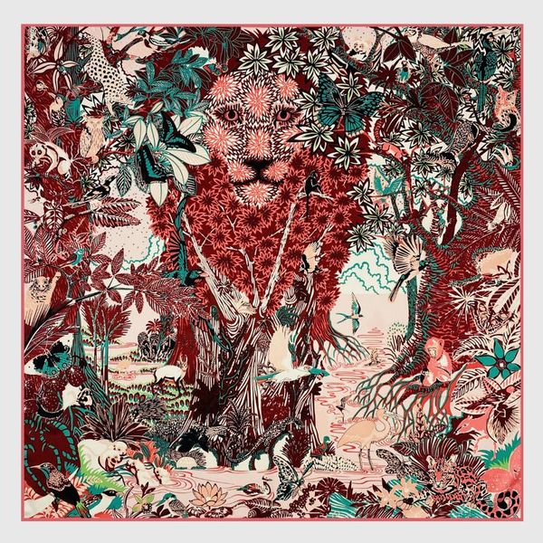 scarves 90cm jungle lion 100% twill silk square scarf women shawl brand hijab design bandana hand rolled hem foulard head, Blue;gray
scarves 90cm jungle lion 100% twill silk square scarf women shawl brand hijab design bandana hand rolled hem foulard head, Blue;gray