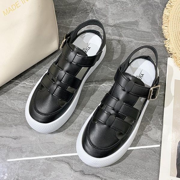 dress shoes 2021 women's sandals platform buckle strap female retro casual sewing women flats sandalias, Black 
dress shoes 2021 women's sandals platform buckle strap female retro casual sewing women flats sandalias, Black