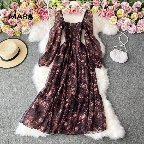 casual dresses 2021 autumn women vintage puff sleeve dress square collar high waist elastic retro print big swing street fashion, Black;gray
casual dresses 2021 autumn women vintage puff sleeve dress square collar high waist elastic retro print big swing street fashion, Black;gray