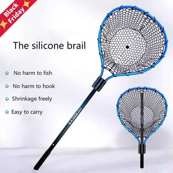 fishing accessories big fish sea net lura hand aluminium alloy outdoor blue silica gel diddle-net 3 flat push expansion
fishing accessories big fish sea net lura hand aluminium alloy outdoor blue silica gel diddle-net 3 flat push expansion