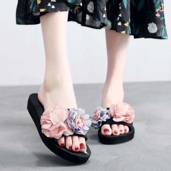 slippers sagace bohemia sandals women low heels platform ladies flowers slipper female open toe sandal non-slip beach slides, Black
slippers sagace bohemia sandals women low heels platform ladies flowers slipper female open toe sandal non-slip beach slides, Black