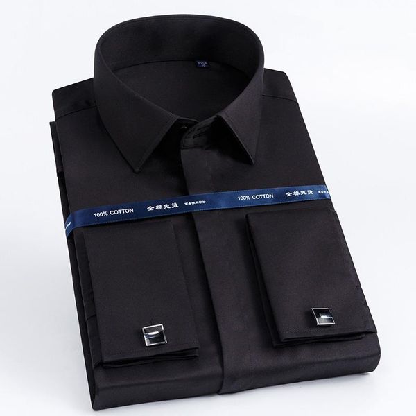 men's dress shirts french cufflinks slim fit cotton shirt men long sleeve business suits wedding party lroning shirts1 vcmt, White;black
men's dress shirts french cufflinks slim fit cotton shirt men long sleeve business suits wedding party lroning shirts1 vcmt, White;black