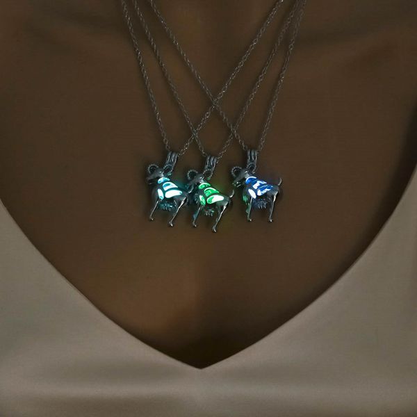3 color animal luminous pendant necklaces classic glowing in the dark vintage hollow necklace women jewelry gift, Silver
3 color animal luminous pendant necklaces classic glowing in the dark vintage hollow necklace women jewelry gift, Silver