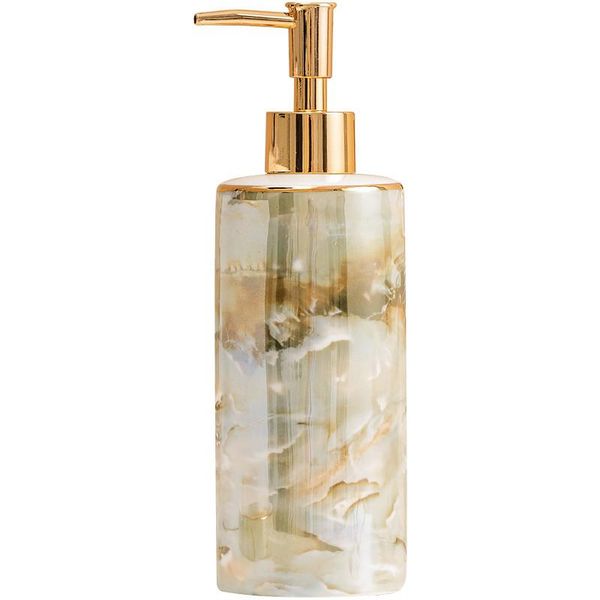 liquid soap dispenser ceramic porcelain bathroom shampoo shower gel bottle gold head bath hardware birthday present 390ml
liquid soap dispenser ceramic porcelain bathroom shampoo shower gel bottle gold head bath hardware birthday present 390ml