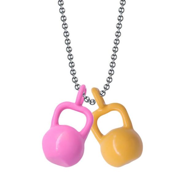 pendant necklaces exquisite gymnasium enamel color double kettlebell charm necklace fit love sports female gift fitness, Silver
pendant necklaces exquisite gymnasium enamel color double kettlebell charm necklace fit love sports female gift fitness, Silver