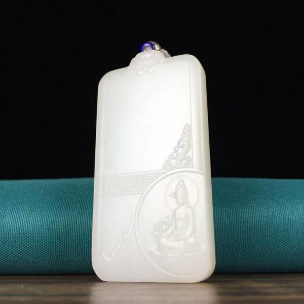 lockets h11#hetian jade white lotus guanyin pendant, is warm and delicate, Silver
lockets h11#hetian jade white lotus guanyin pendant, is warm and delicate, Silver