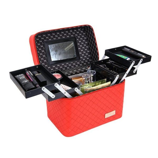 cosmetic bags & cases case women's four open plaid makeup box portable jewelry make up bag large multi-functional cosmetics
cosmetic bags & cases case women's four open plaid makeup box portable jewelry make up bag large multi-functional cosmetics
