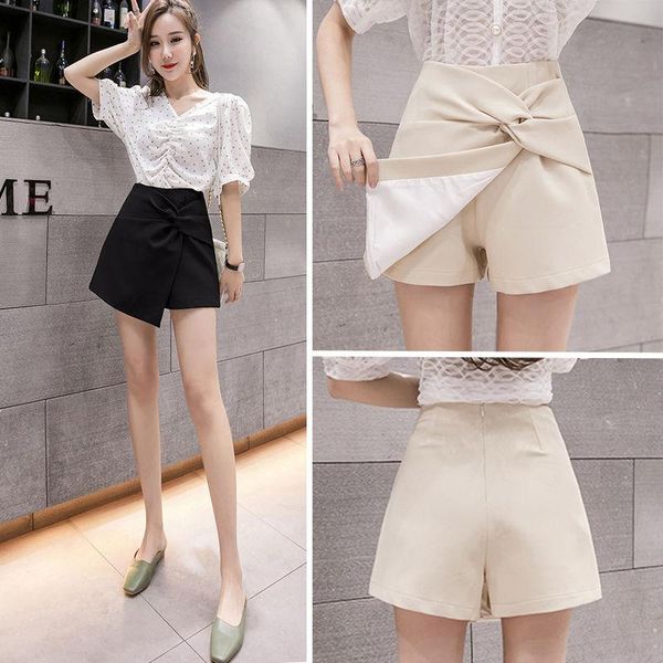 women's shorts women irregular skirt 2021 spring/summer high waist a- line short culottes width pine nuts ropa mujer, White;black
women's shorts women irregular skirt 2021 spring/summer high waist a- line short culottes width pine nuts ropa mujer, White;black