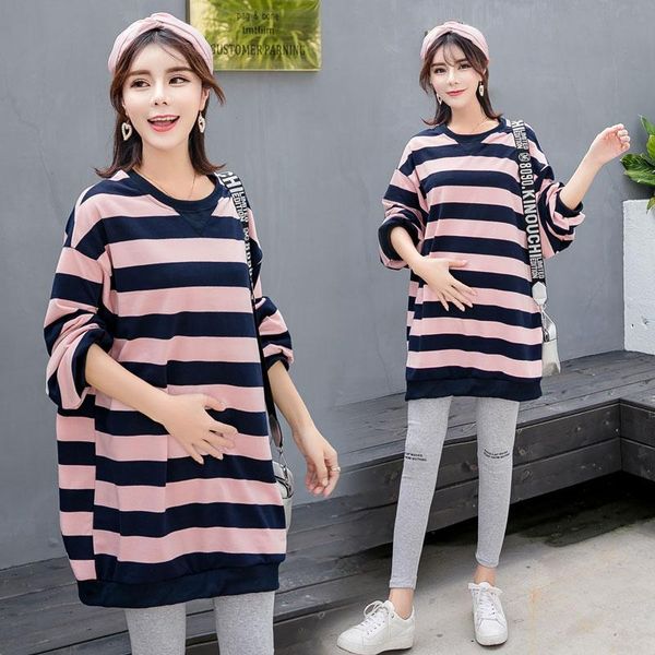 maternity dresses 8856# dress spring autumn cotton t-shirt stripe long sleeves loose stylish for pregnant women mom, White
maternity dresses 8856# dress spring autumn cotton t-shirt stripe long sleeves loose stylish for pregnant women mom, White