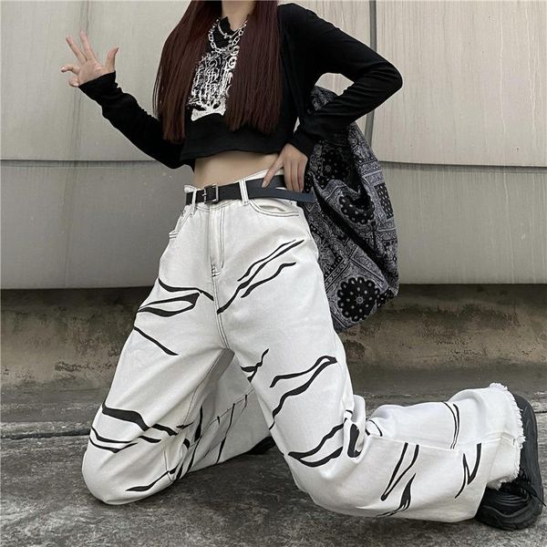 women's jeans women white straight trousers high waist all-match loose vintage denim pants full-length wide leg, Blue
women's jeans women white straight trousers high waist all-match loose vintage denim pants full-length wide leg, Blue