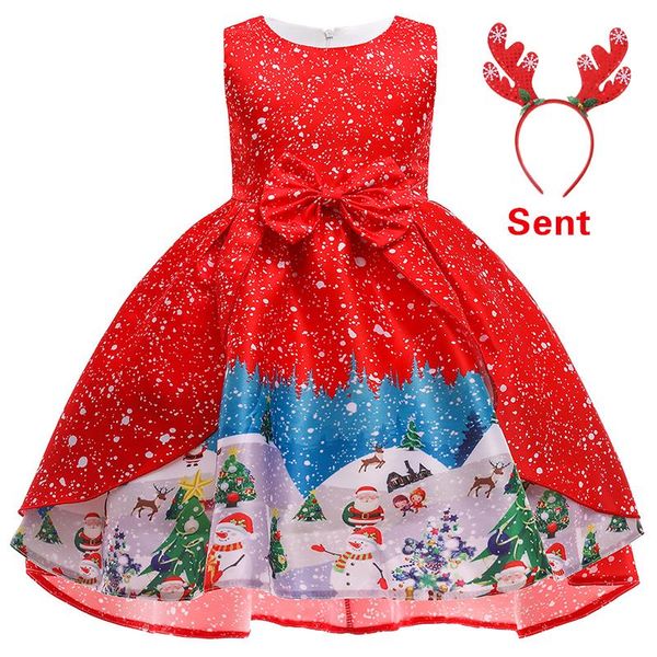 girl's dresses 2021 years girls christmas party dress santa claus elk snow satin print children baby princess, Red;yellow
girl's dresses 2021 years girls christmas party dress santa claus elk snow satin print children baby princess, Red;yellow