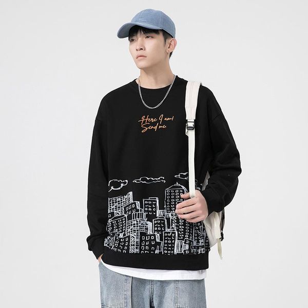 men's hoodies & sweatshirts tide brand round neck sweater autumn 2021 korean version of loose hedging long-sleeved bottoming shirt yout, Black
men's hoodies & sweatshirts tide brand round neck sweater autumn 2021 korean version of loose hedging long-sleeved bottoming shirt yout, Black