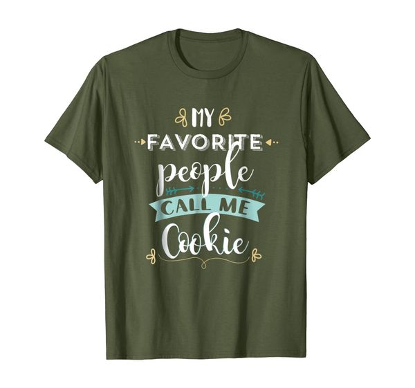 my favorite people call me cookie cute t shirt gift, White;black