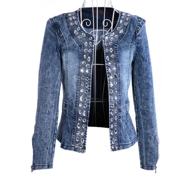 women's jackets denim women rhinestone paillette woman coats blaser vintage water-wash casual lady jeans cardigan jaqueta feminina 2021, Black;brown
women's jackets denim women rhinestone paillette woman coats blaser vintage water-wash casual lady jeans cardigan jaqueta feminina 2021, Black;brown