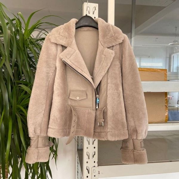 women's leather & faux grey good price women shearling jacket ladies lamb fur genuine 100% natural coat winter warm, Black
women's leather & faux grey good price women shearling jacket ladies lamb fur genuine 100% natural coat winter warm, Black