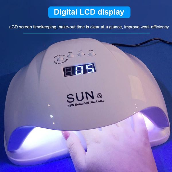 nail dryers 54w dryer uv lamp 36 led potherapy machine intelligent sensing polish baking lampnail manicure art
nail dryers 54w dryer uv lamp 36 led potherapy machine intelligent sensing polish baking lampnail manicure art