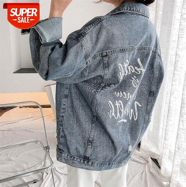 li zhiqi letter print denim jacket female korean retro loose frayed long sleeve mid-length 110385 #dk1y, Black;gray
li zhiqi letter print denim jacket female korean retro loose frayed long sleeve mid-length 110385 #dk1y, Black;gray