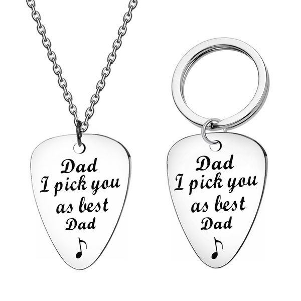dad i pick you necklace keychain guitar accessories european and american fashion jewelry gift stainless steel diy customized wholesale, Silver
dad i pick you necklace keychain guitar accessories european and american fashion jewelry gift stainless steel diy customized wholesale, Silver