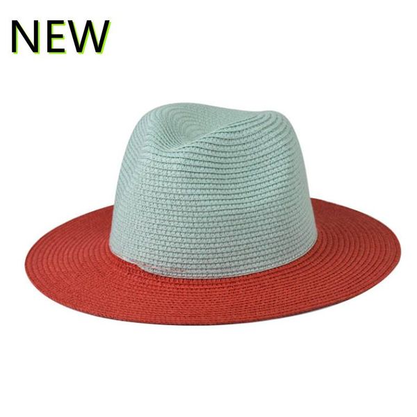 wide brim hats summer rainbow straw hat women's jazz outdoor travel sunscreen sun men's beach, Blue;gray
wide brim hats summer rainbow straw hat women's jazz outdoor travel sunscreen sun men's beach, Blue;gray