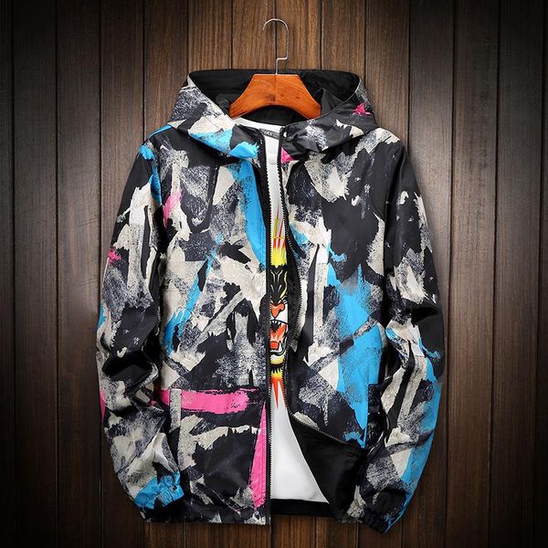 men fashion double sides wearable jacket colorful painted hip hop streetwear plus size hooded coat casacas para hombre, Black;brown
men fashion double sides wearable jacket colorful painted hip hop streetwear plus size hooded coat casacas para hombre, Black;brown