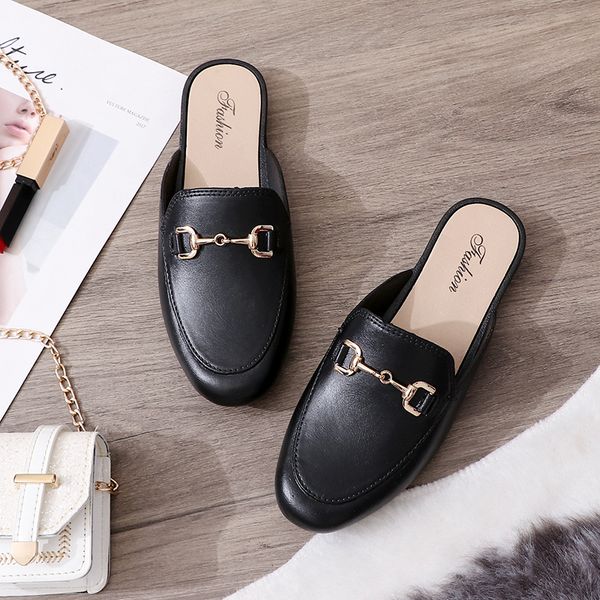 korean version of the wild fashion casual shoes womens shoes flat shoes lazy half slippers leather casual wear, Black
korean version of the wild fashion casual shoes womens shoes flat shoes lazy half slippers leather casual wear, Black