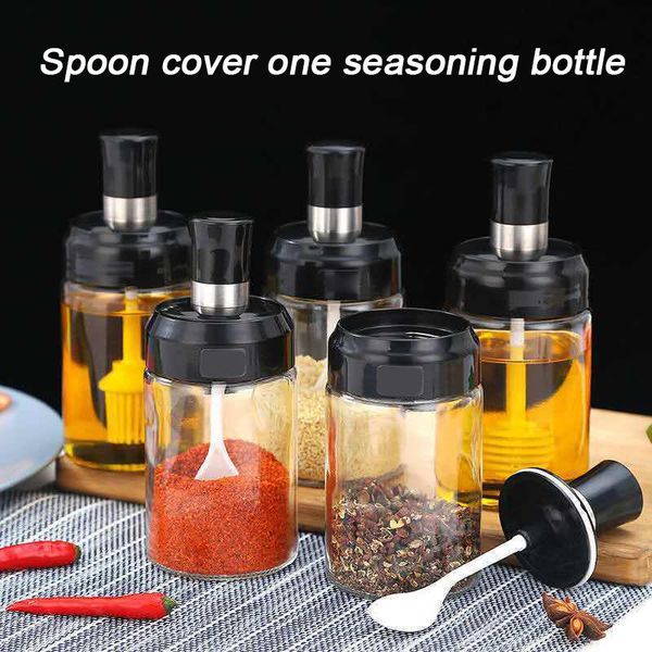seasoning jar glass spoon and lid combination kitchen spice storage bottle qp2 bottles & jars
seasoning jar glass spoon and lid combination kitchen spice storage bottle qp2 bottles & jars