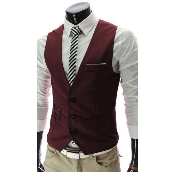 mens black grey red color wedding suit vests for men slim fit dress vest male formal tuxedo waistcoat business casual sleeveless men's, Black;white
mens black grey red color wedding suit vests for men slim fit dress vest male formal tuxedo waistcoat business casual sleeveless men's, Black;white