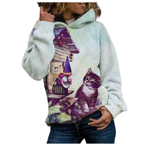women's hoodies & sweatshirts kawaii cat women hooded casual round neck long sleeve loose hoddies print oversize streetwear daily ropa, Black
women's hoodies & sweatshirts kawaii cat women hooded casual round neck long sleeve loose hoddies print oversize streetwear daily ropa, Black