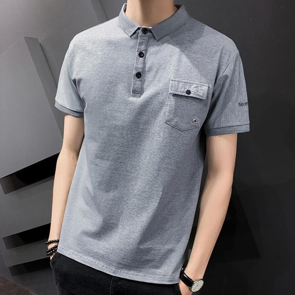 men's polos summer short sleeve shirt lapel tide brand slim ice business versatile t-shirt top, White;black
men's polos summer short sleeve shirt lapel tide brand slim ice business versatile t-shirt top, White;black