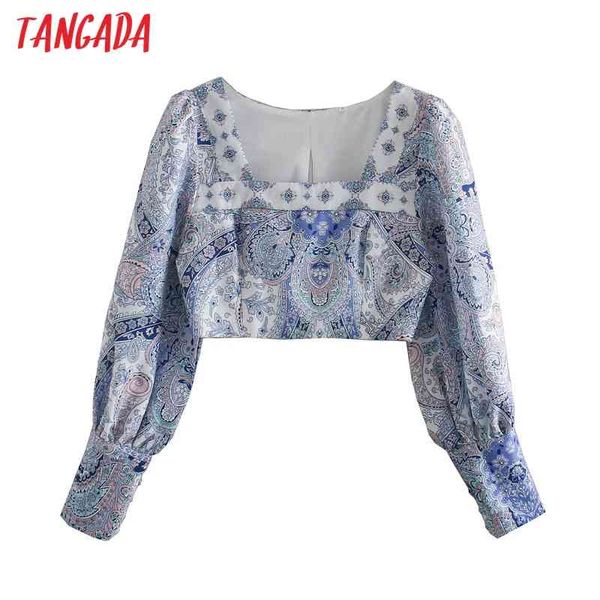 women retro print crop chiffon shirt summer blouse long sleeve chic female 4n09 210416, White
women retro print crop chiffon shirt summer blouse long sleeve chic female 4n09 210416, White