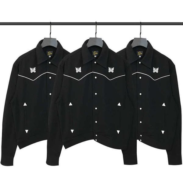 men's jackets needles butterfly embroidered jacket british noble arrow line style men and women fashion, Black;brown
men's jackets needles butterfly embroidered jacket british noble arrow line style men and women fashion, Black;brown