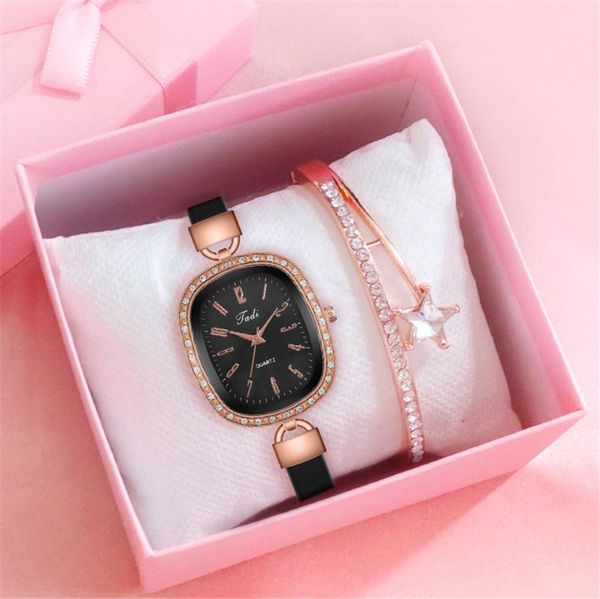 wristwatches tadi brand women oval arabic numbers bracelet watch set luxury leather ladies rhinestone quartz for drop clock, Slivery;brown
wristwatches tadi brand women oval arabic numbers bracelet watch set luxury leather ladies rhinestone quartz for drop clock, Slivery;brown