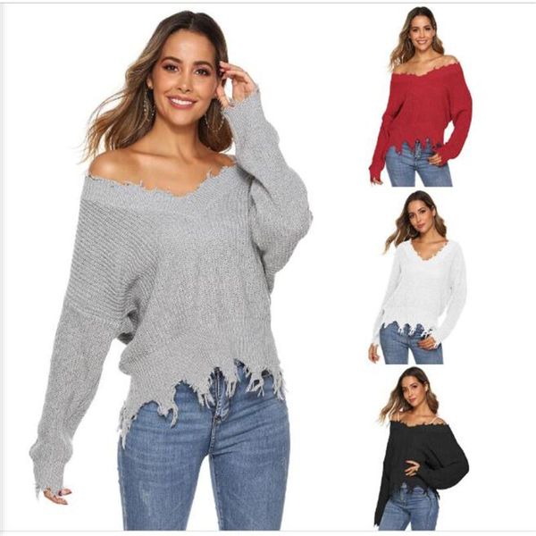 women's sweaters autumn 2021 women 100% polyester deep v-neck irregular tassel long sleeve pullovers streetwear casual loose thick swea, White;black
women's sweaters autumn 2021 women 100% polyester deep v-neck irregular tassel long sleeve pullovers streetwear casual loose thick swea, White;black