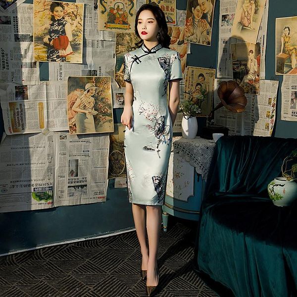 elegrant cheongsam traditional chinese dress women floral printed silk qipao long sleeve oriental vintage clothing 4xl ethnic, Red
elegrant cheongsam traditional chinese dress women floral printed silk qipao long sleeve oriental vintage clothing 4xl ethnic, Red