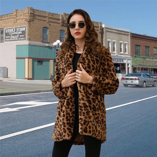 2019 leopard coats new women faux fur coat luxury winter plush jacket fashion artificial women's outwear high quality, Black
2019 leopard coats new women faux fur coat luxury winter plush jacket fashion artificial women's outwear high quality, Black