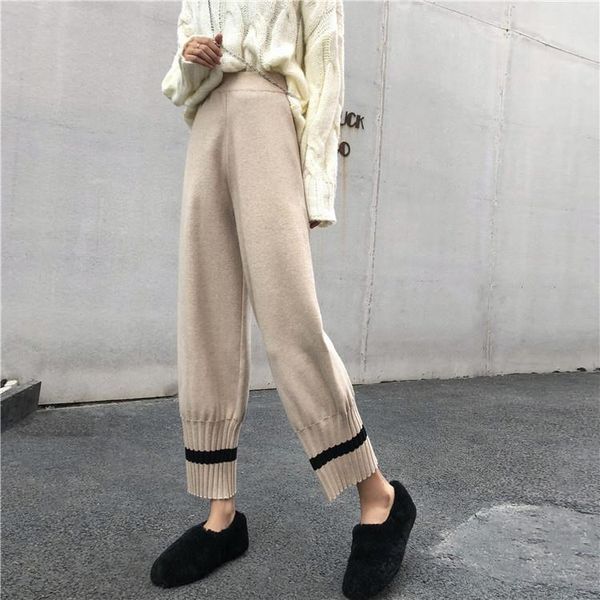 women's pants & capris real s has been tested autumn and winter loose casual knitted radish, Black;white
women's pants & capris real s has been tested autumn and winter loose casual knitted radish, Black;white