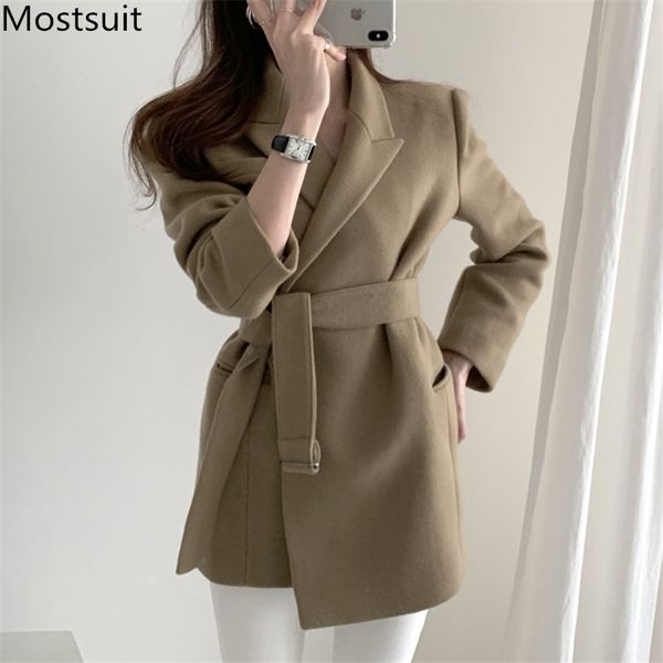 korean woolen belted blazer coat women autumn winter long sleeve ol style elegant fashion ladies jackets coats femme 210518, Black
korean woolen belted blazer coat women autumn winter long sleeve ol style elegant fashion ladies jackets coats femme 210518, Black