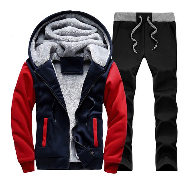men's tracksuits hooded sportswear two-piece hit color loose plus velvet thick cardigan men coat+pant sweatsuit for man du6v, Gray
men's tracksuits hooded sportswear two-piece hit color loose plus velvet thick cardigan men coat+pant sweatsuit for man du6v, Gray