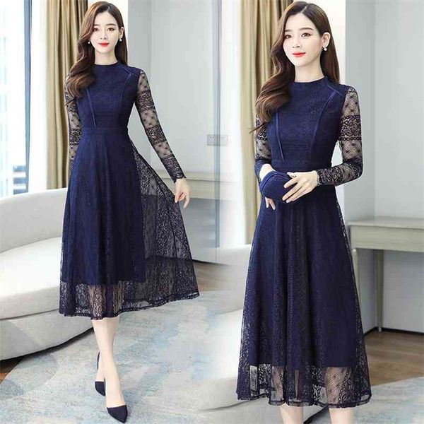 spring autumn 3xl plus size vintage lace midi dresses women bodycon korean dress long sleeve runway party vestidos 210528, Black;gray
spring autumn 3xl plus size vintage lace midi dresses women bodycon korean dress long sleeve runway party vestidos 210528, Black;gray