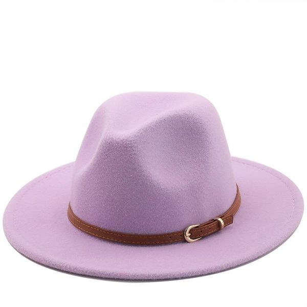 wide brim hats 2021 solid autumn winter british classic men's women's wool felt fedoras with leather belt jazz panama hat, Blue;gray
wide brim hats 2021 solid autumn winter british classic men's women's wool felt fedoras with leather belt jazz panama hat, Blue;gray