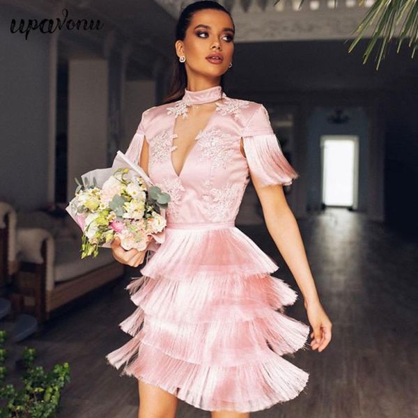 heavy industry embroidered bandage dress women's stand collar tulle short sleeve tassel bodycon club party dresses casual, Black;gray
heavy industry embroidered bandage dress women's stand collar tulle short sleeve tassel bodycon club party dresses casual, Black;gray