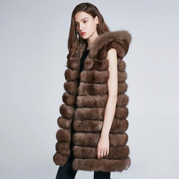 women's fur & faux jkp detachable real hood long coat vest fashion thick warm vests women, Black
women's fur & faux jkp detachable real hood long coat vest fashion thick warm vests women, Black